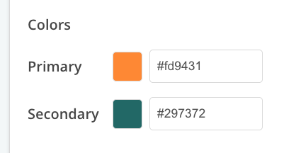 Enterprise Portal color settings